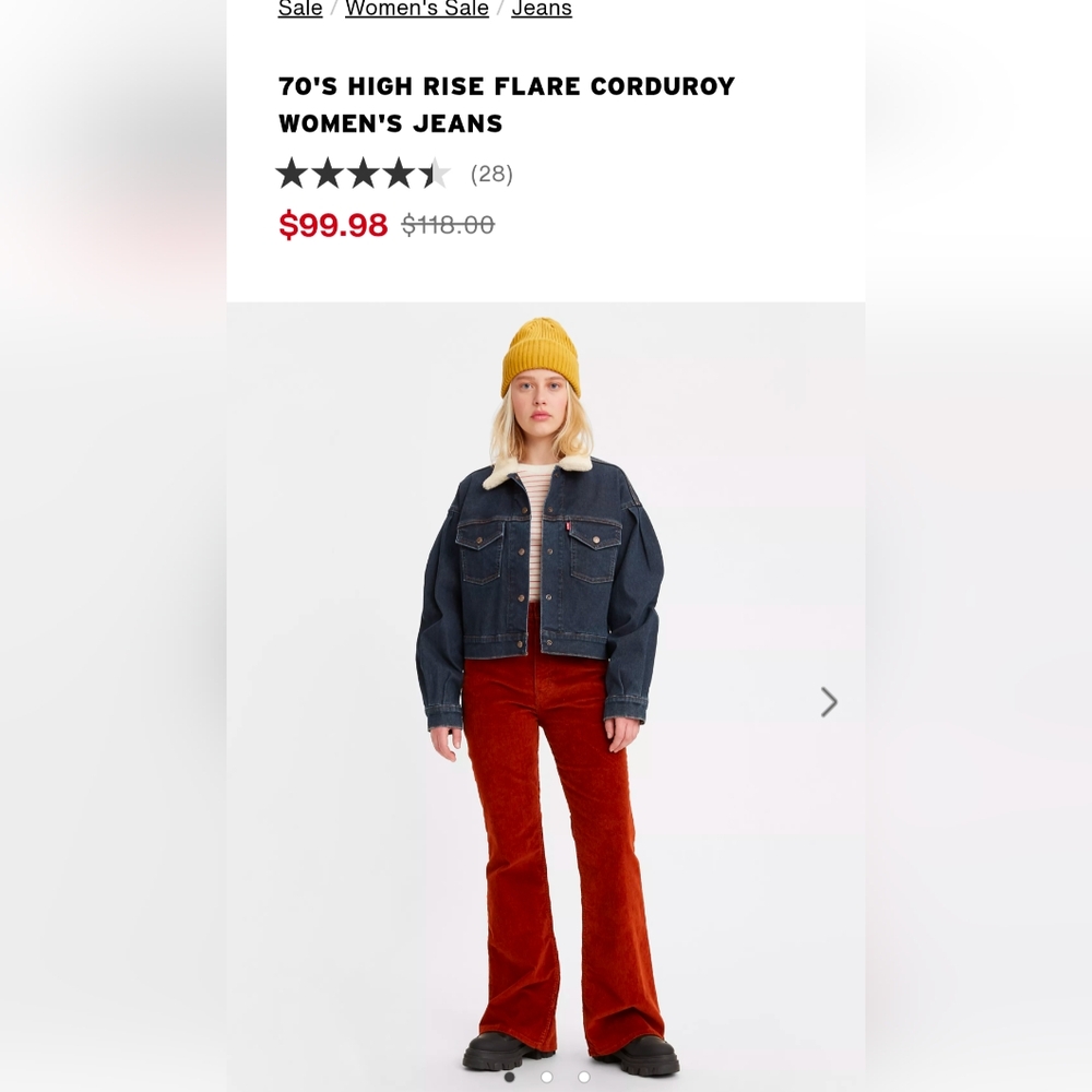 Brand New Levi Corduroy Jeans